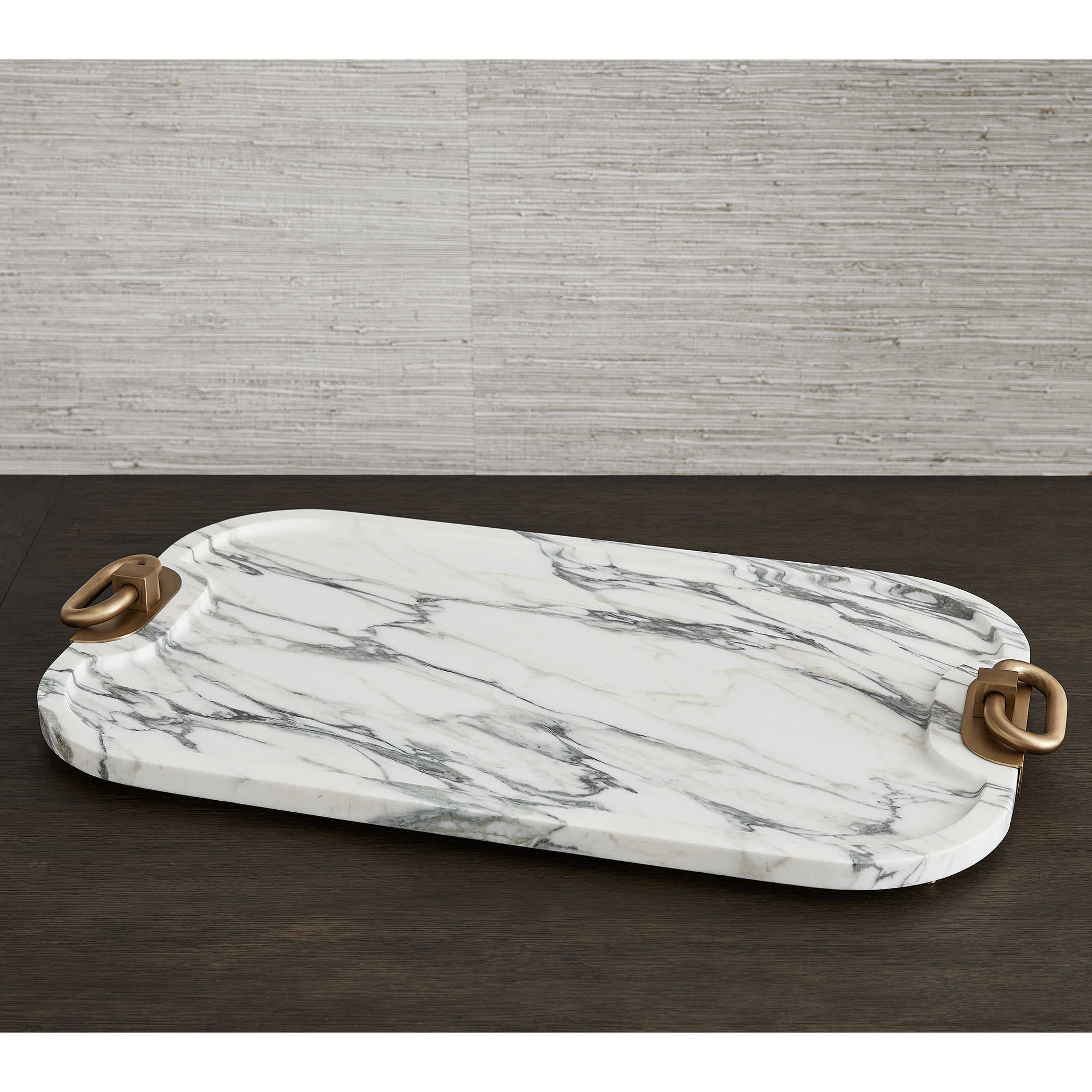 Uttermost Hippodrome Tray - Arabescato Marble