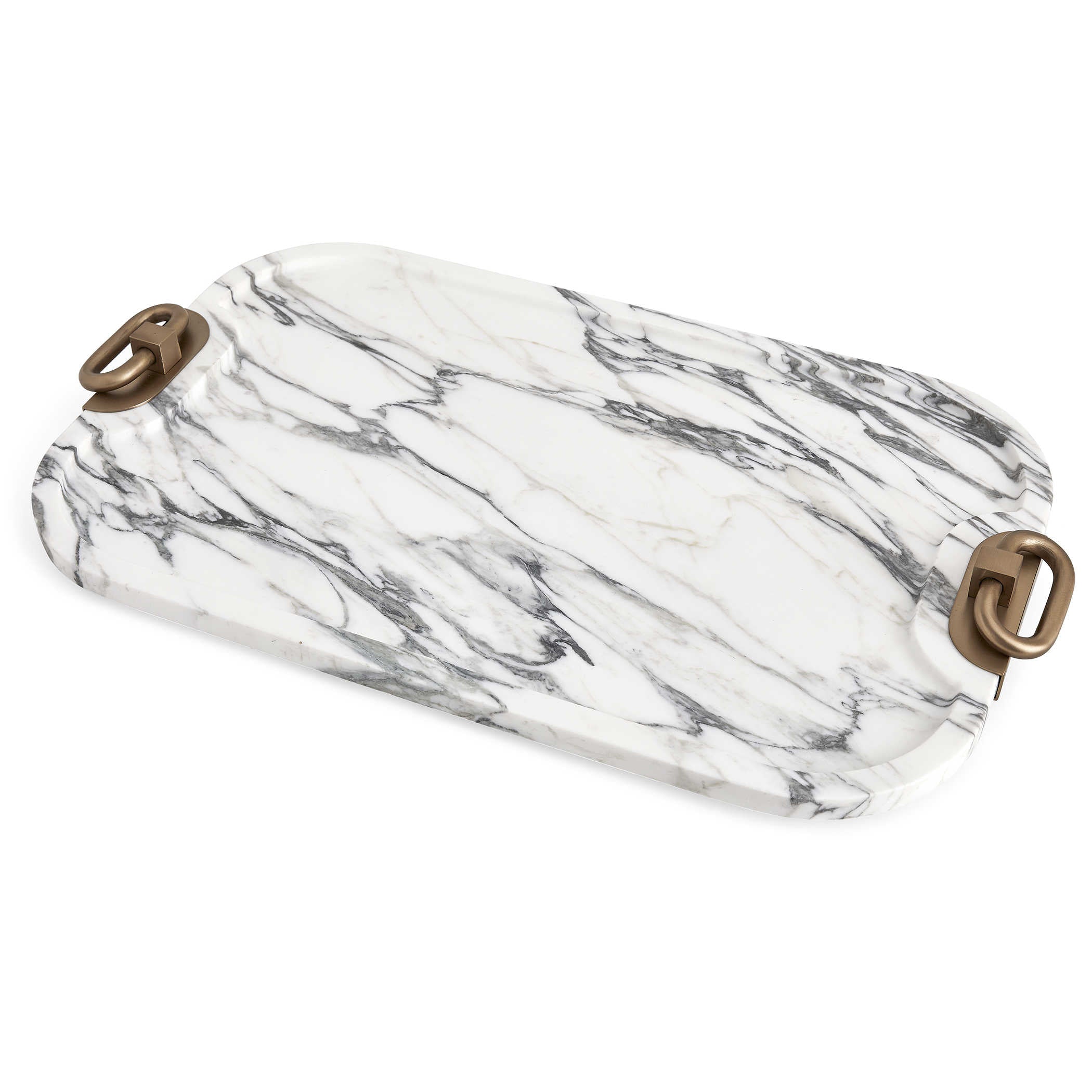 Uttermost Hippodrome Tray - Arabescato Marble