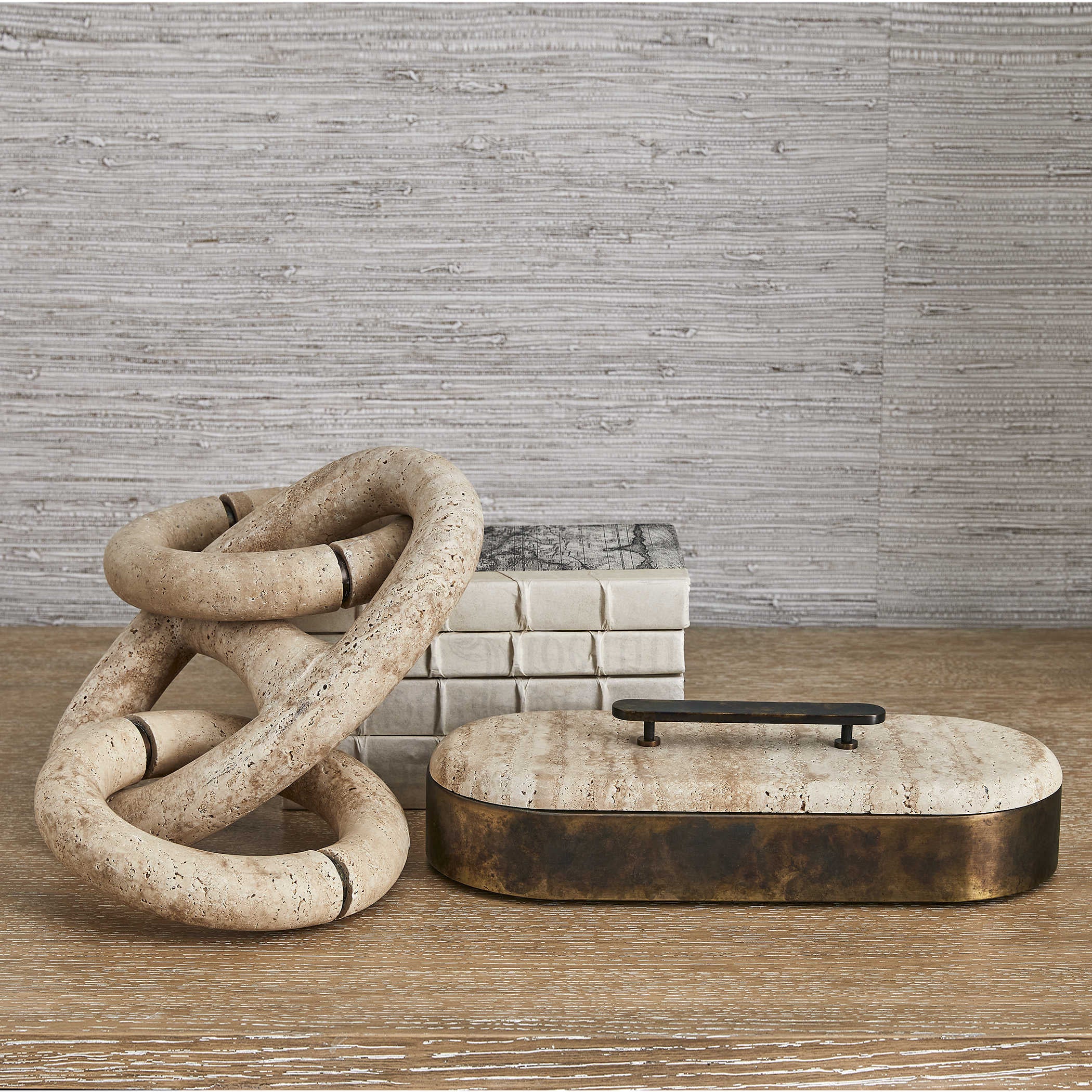 Uttermost Anchor Round Marble Link Sculpture