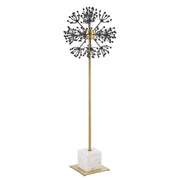 Contemporary Dandelion Sculpture in Black Metal