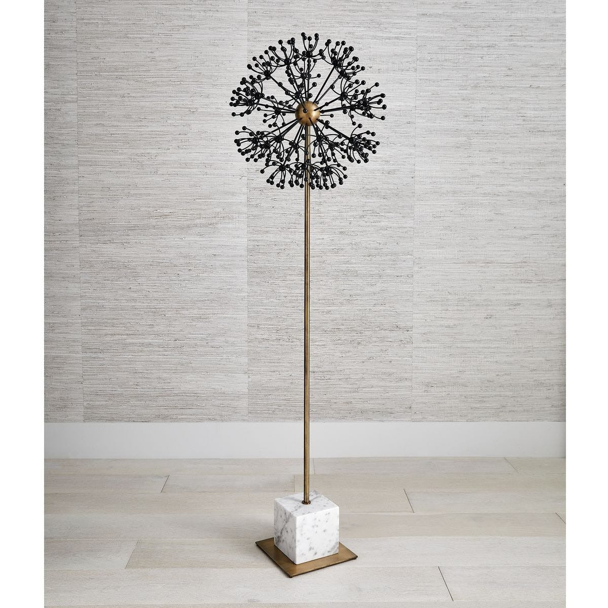 Uttermost Contemporary Dandelion Sculpture in Black Metal