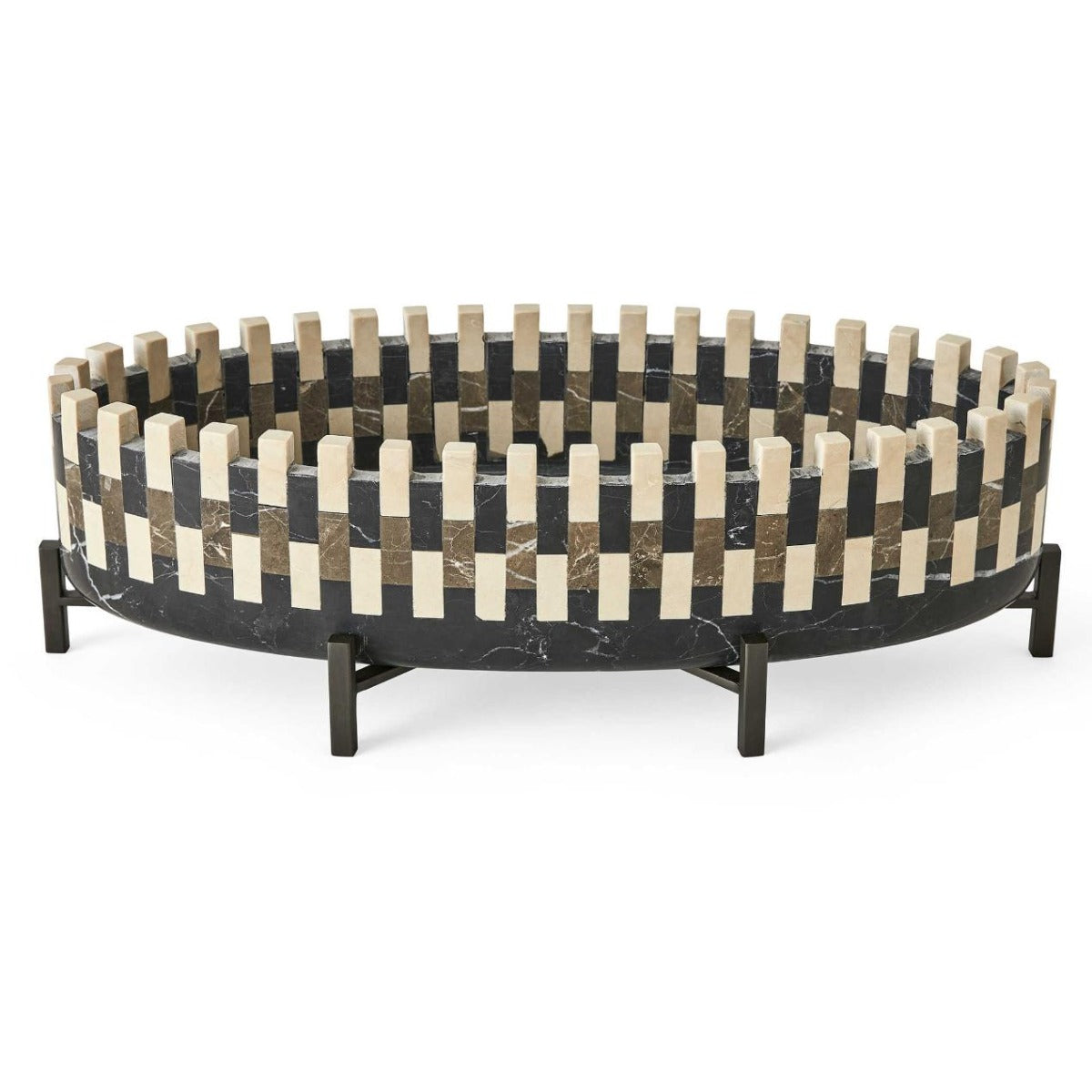 Domino Marble Cachepot Bowl