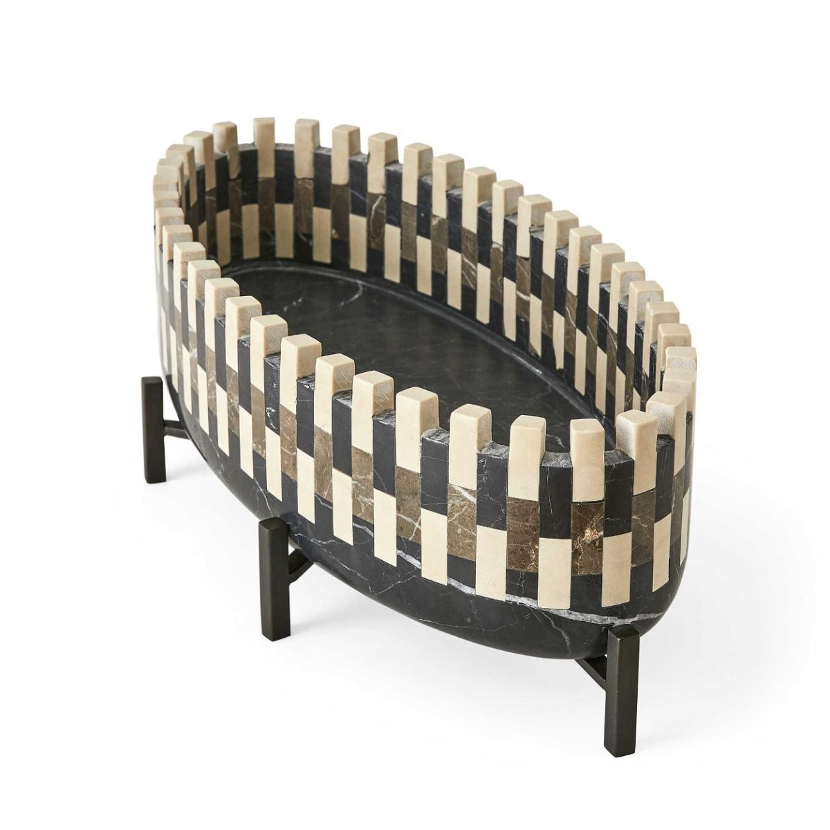 Uttermost Domino Marble Cachepot Bowl
