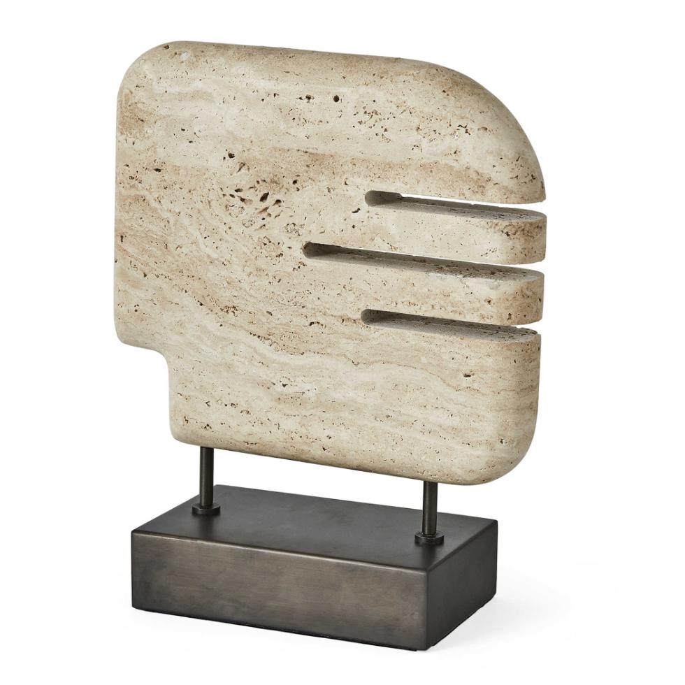 Ancient Lore Sculpture Travertine - Medium