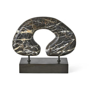Modern Tunnel Vision Sculpture in Black Marble