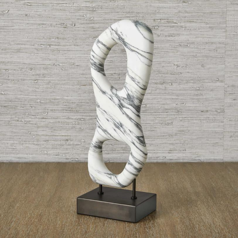 Uttermost Double Vision Black & White Marble Sculpture