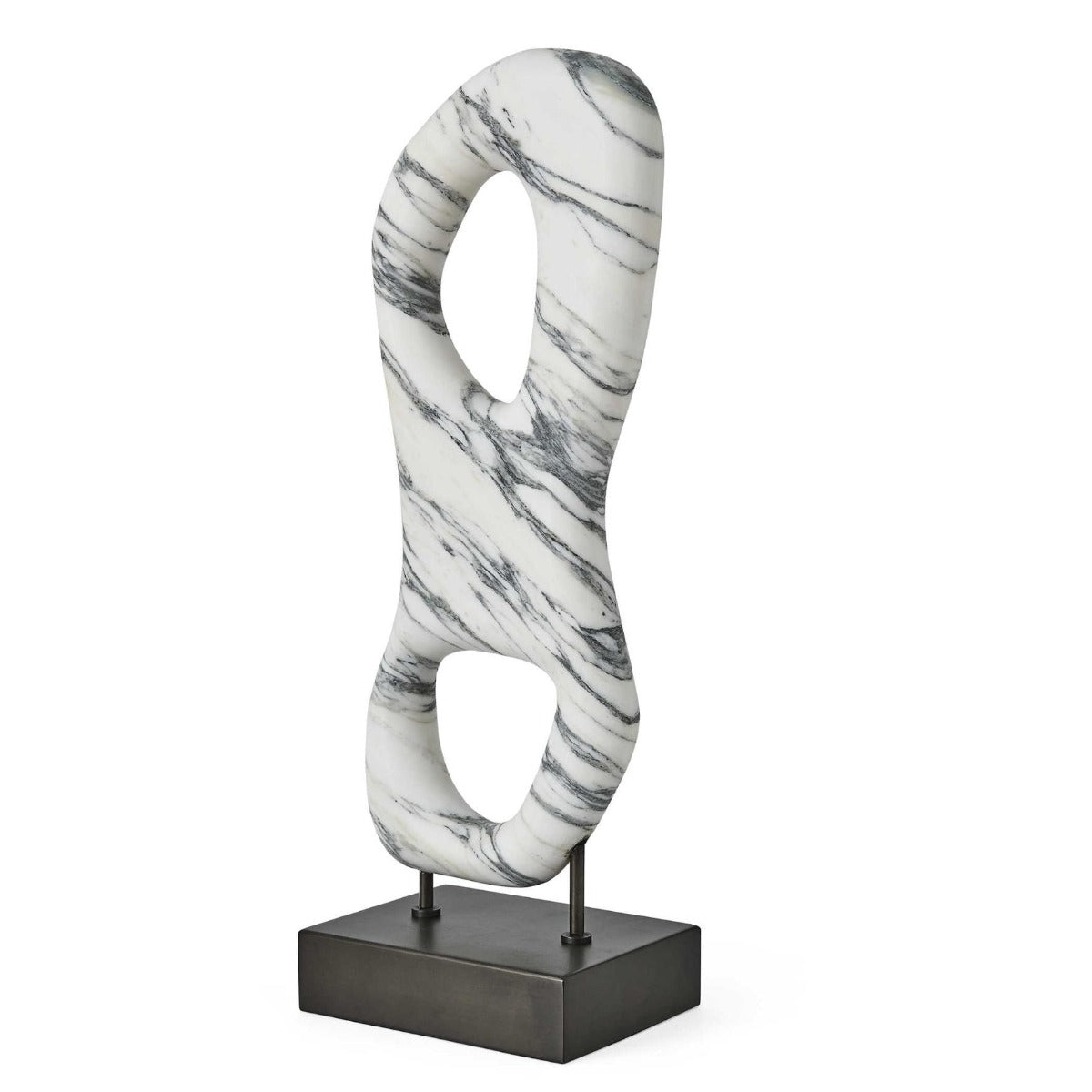 Uttermost Double Vision Black & White Marble Sculpture