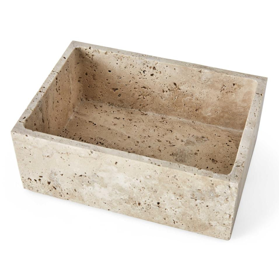 Uttermost Groove Thing Box - Travertine