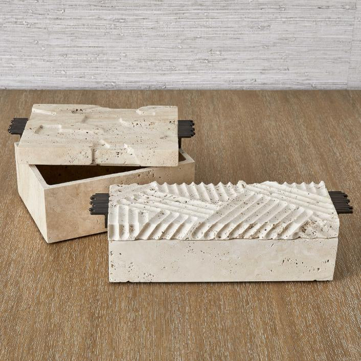 Uttermost Diagram Travertine Box