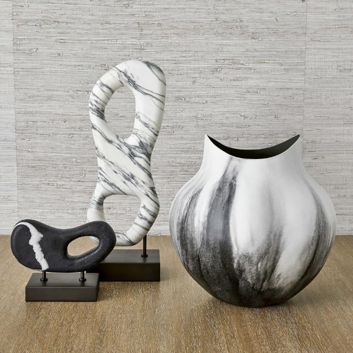 Uttermost Vapor Vase Black & White