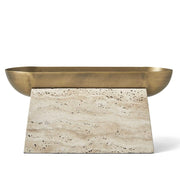 Raised Consciousness Travertine & Brass Bowl - Tall