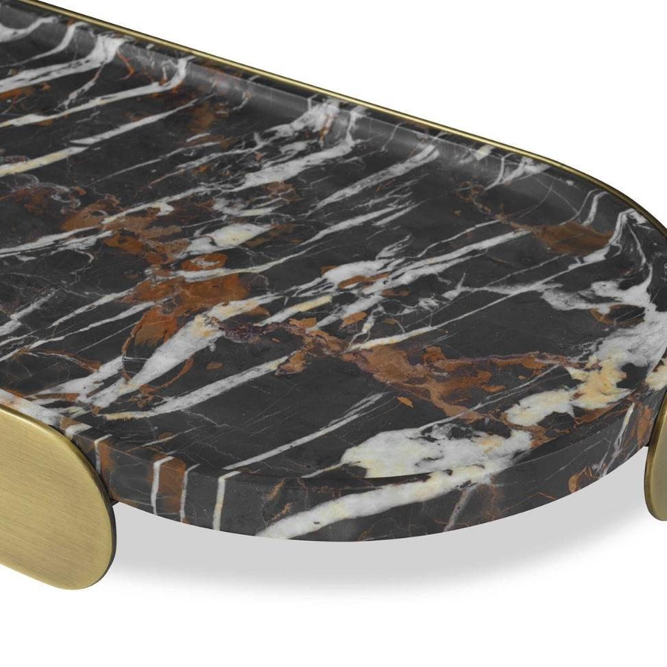 Uttermost Lozenge Tray - Michelangelo Marble