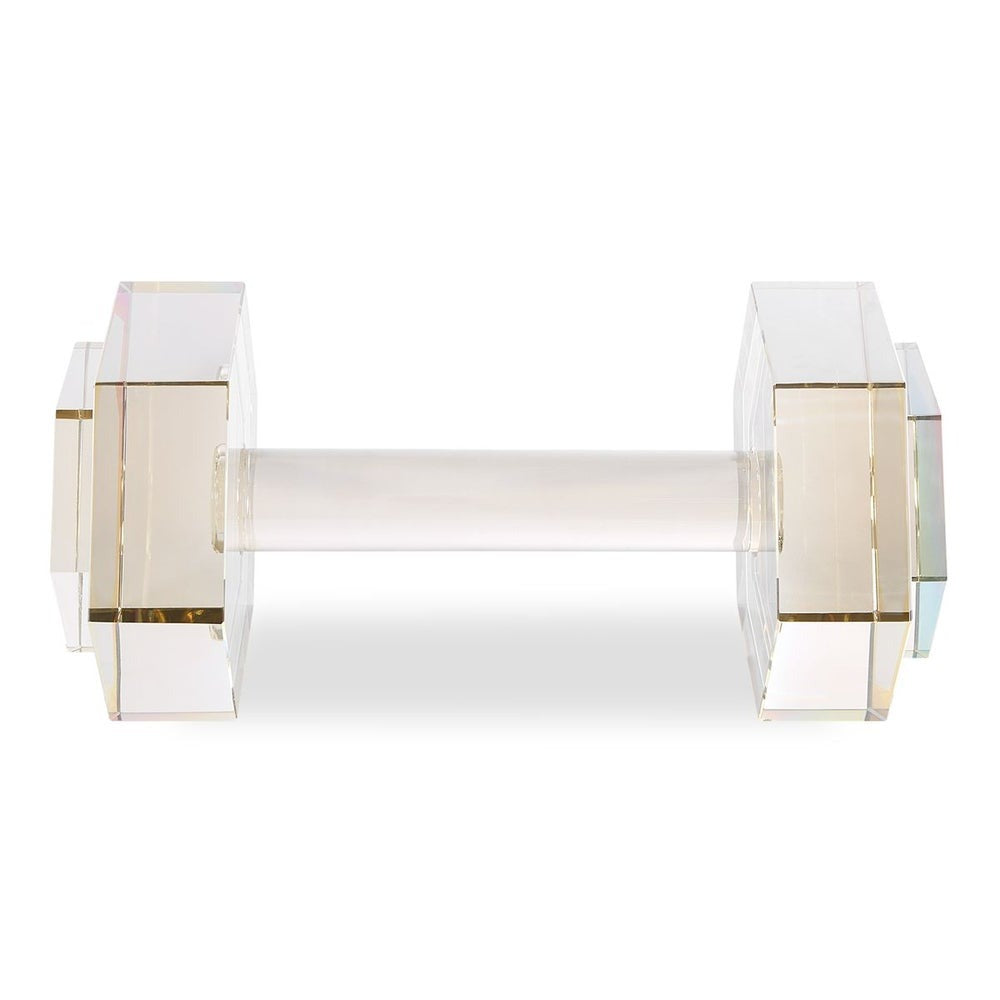 Dumbbell Sculpture in Crystal