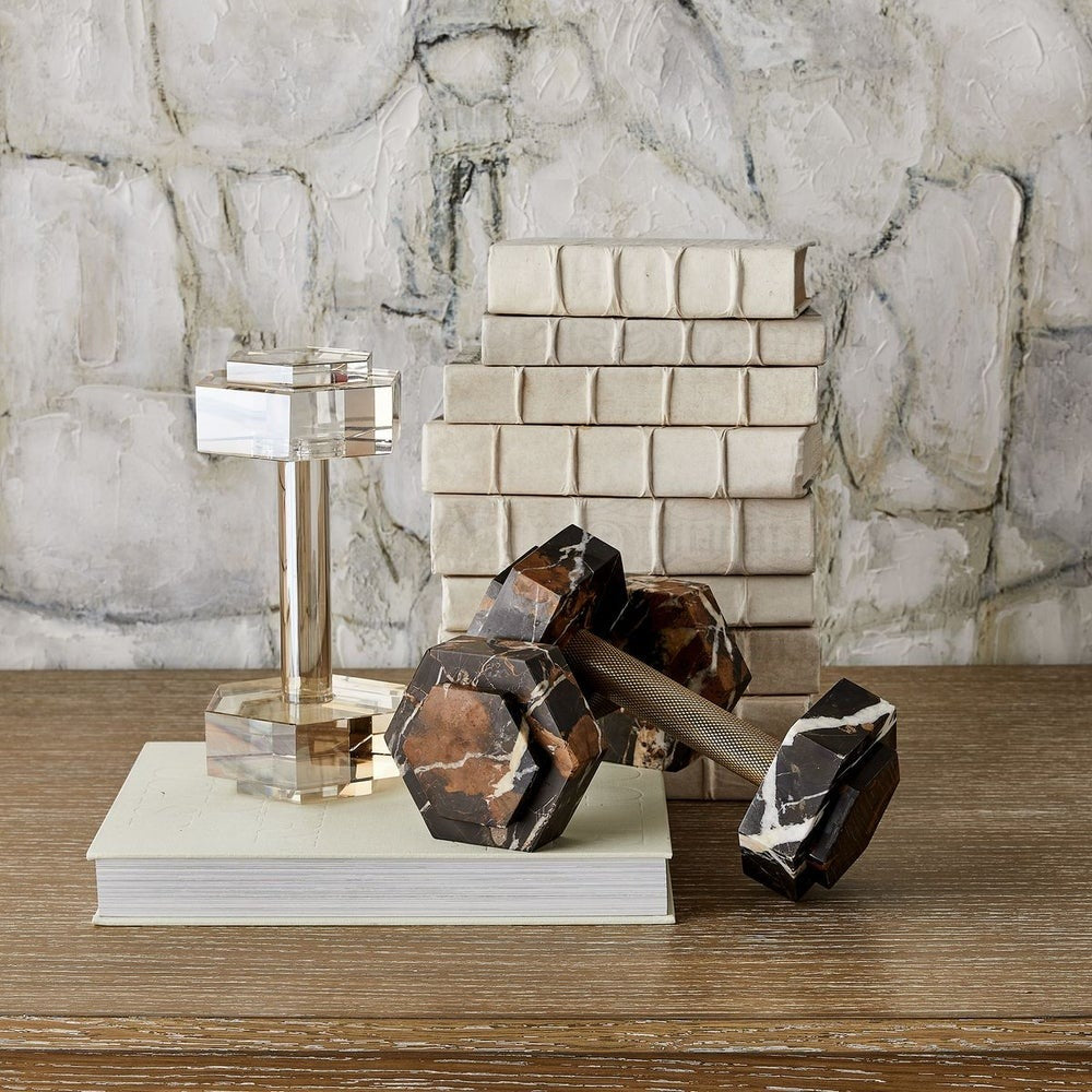 Uttermost Dumbbell Sculpture in Crystal
