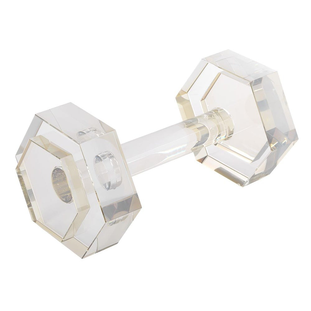 Uttermost Dumbbell Sculpture in Crystal