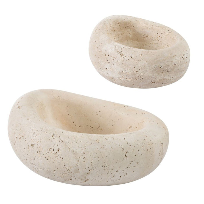 Uttermost Swaddle Bowls in Travertine Set of 2