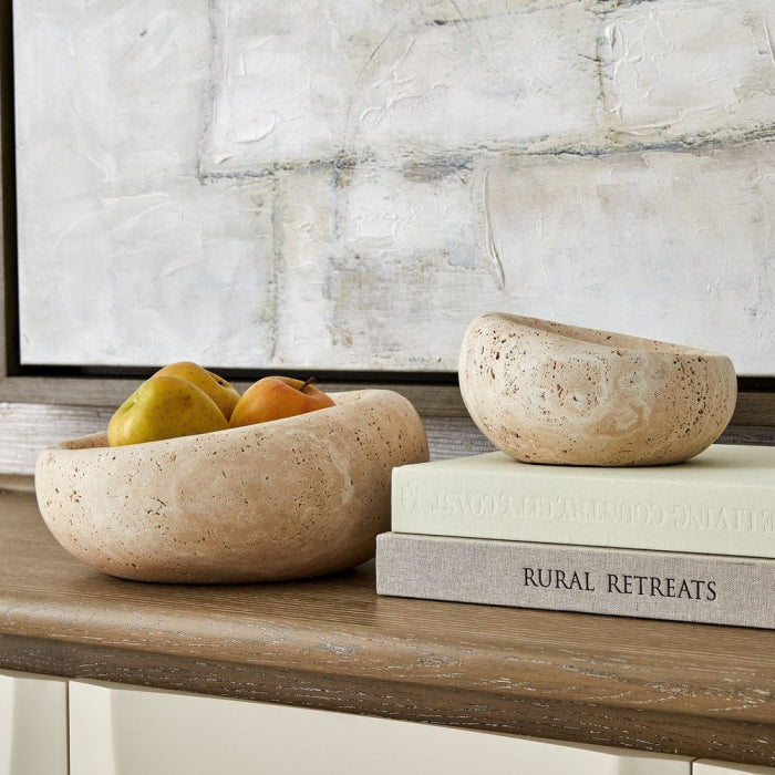 Uttermost Swaddle Bowls in Travertine Set of 2