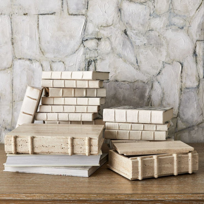 Uttermost Novel Box in Travertine Small