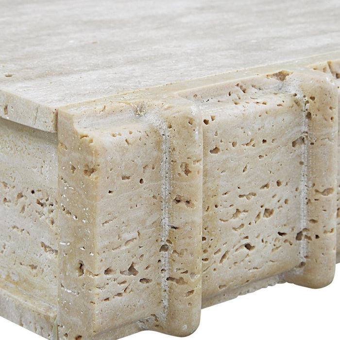 Uttermost Novel Box in Travertine Large