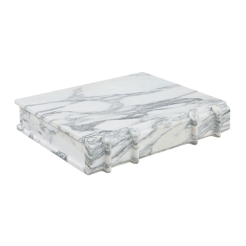 Novel Box in Arabescato Marble Small