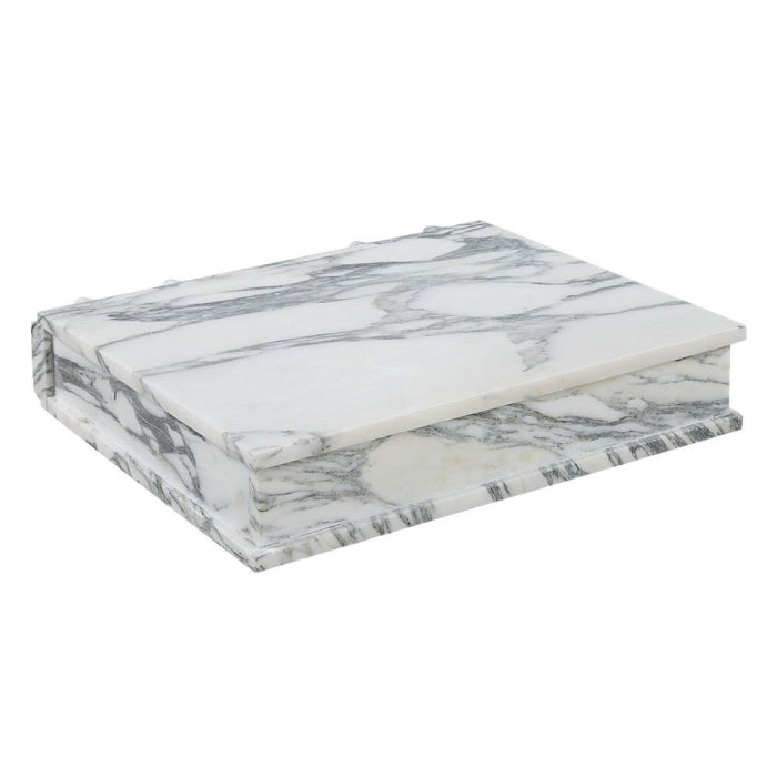 Uttermost Novel Box in Arabescato Marble Small