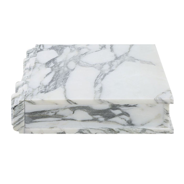 Uttermost Novel Box in Arabescato Marble Small