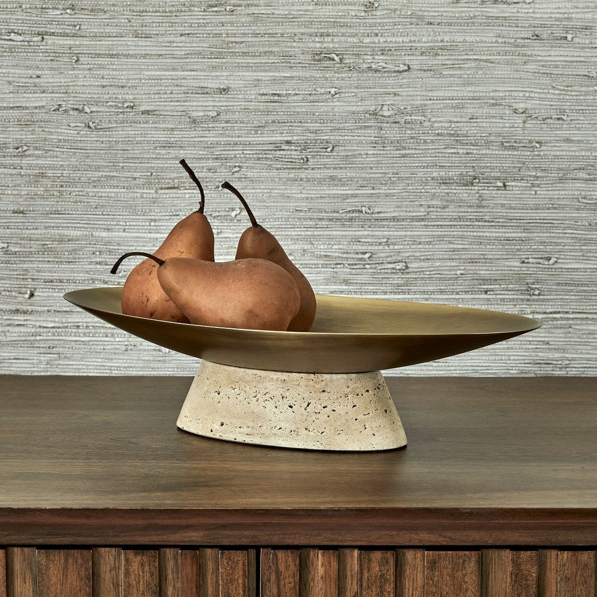 Uttermost Coup de Grace Low Bowl - Travertine