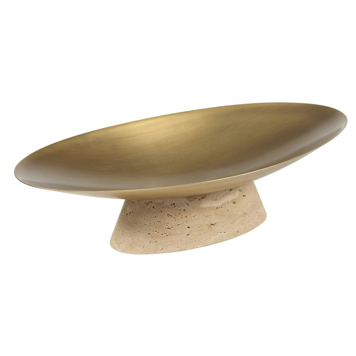 Uttermost Coup de Grace Low Bowl - Travertine