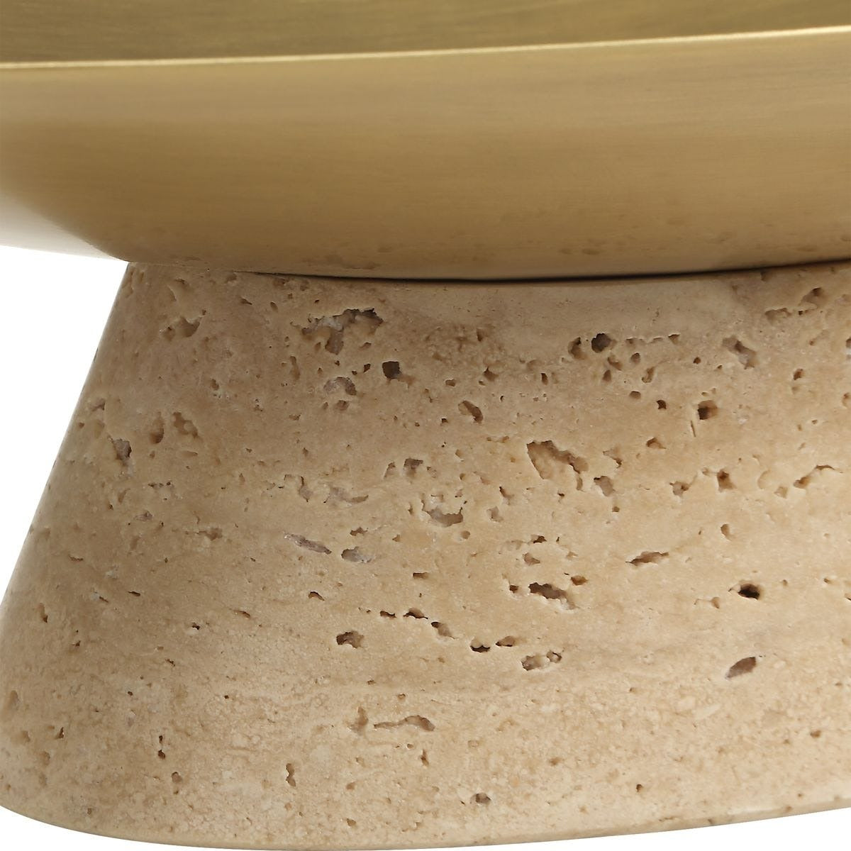 Uttermost Coup de Grace Low Bowl - Travertine
