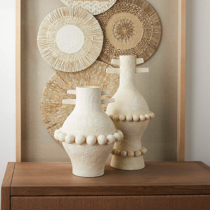 Uttermost Pom Pom Totem Vases - Set of 2