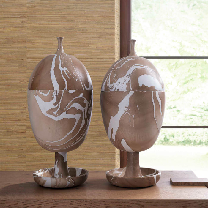 Uttermost Hadden Hall Urn in Latte Swirl