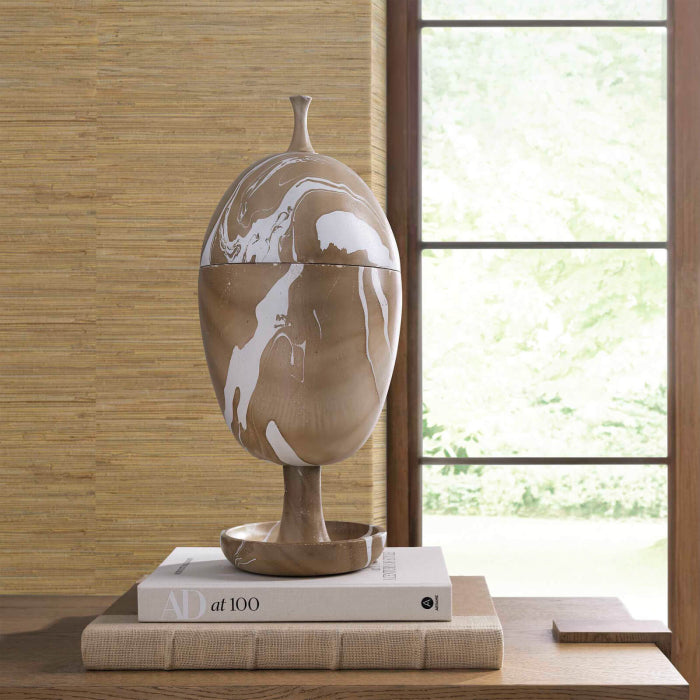 Uttermost Hadden Hall Urn in Latte Swirl