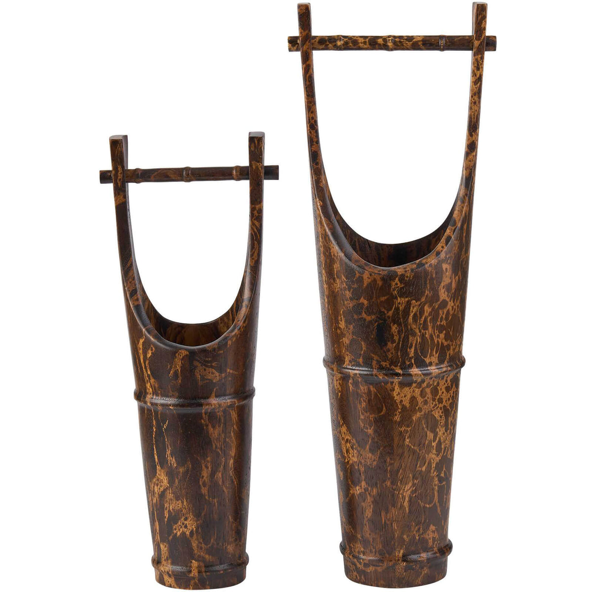 Ikebana Vessels in Tortoise - Set of 2