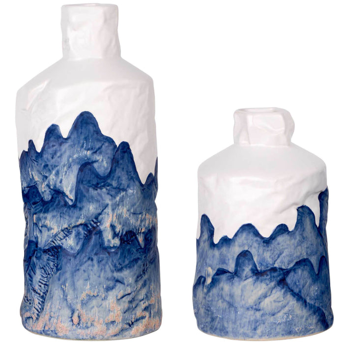 Uttermost Blue Mountain Bottles - Set of 2