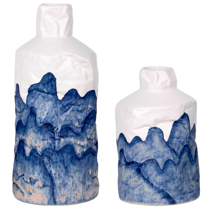 Uttermost Blue Mountain Bottles - Set of 2