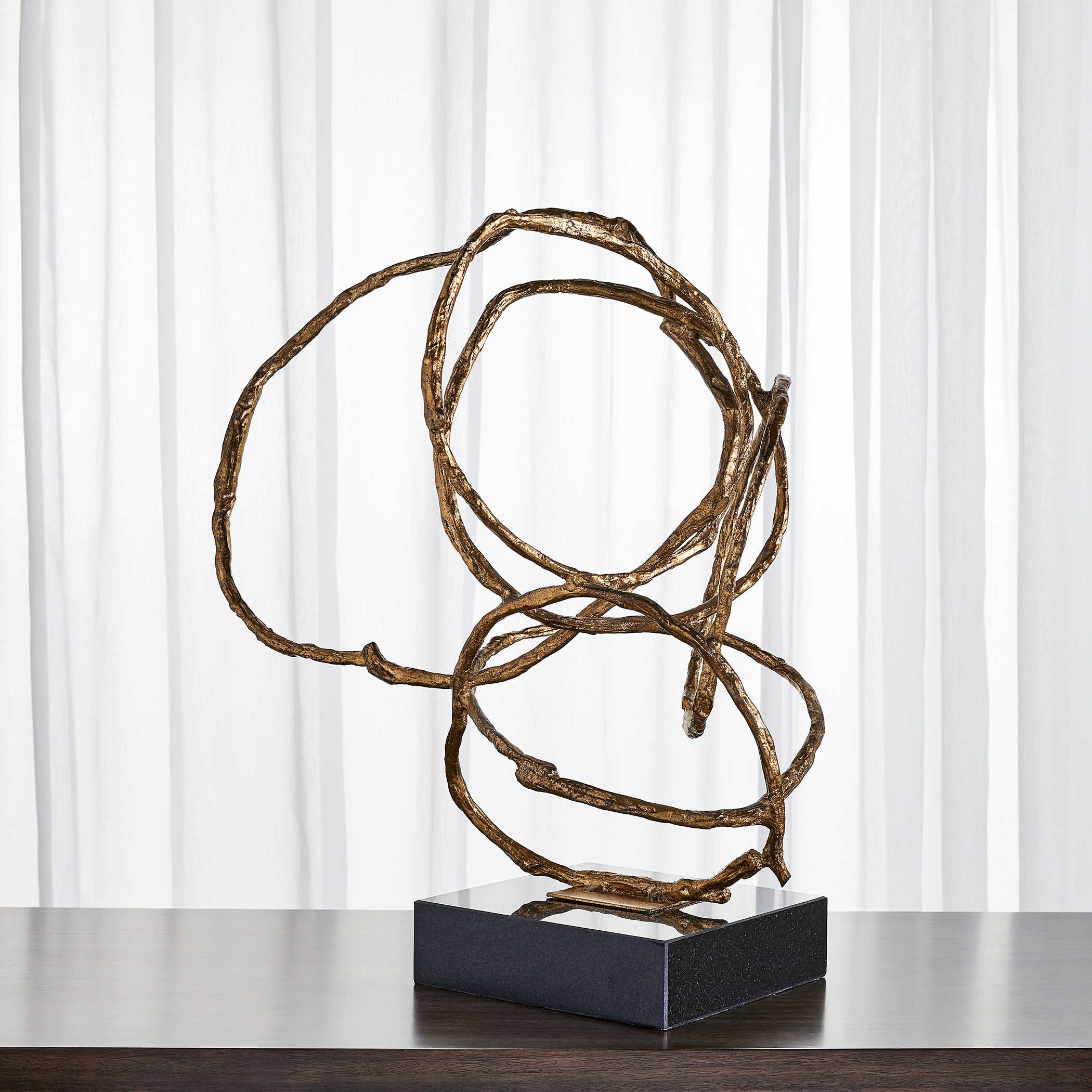 Uttermost Talya Interlinking Sculpture in Brass