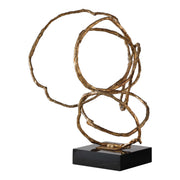 Talya Interlinking Sculpture in Brass