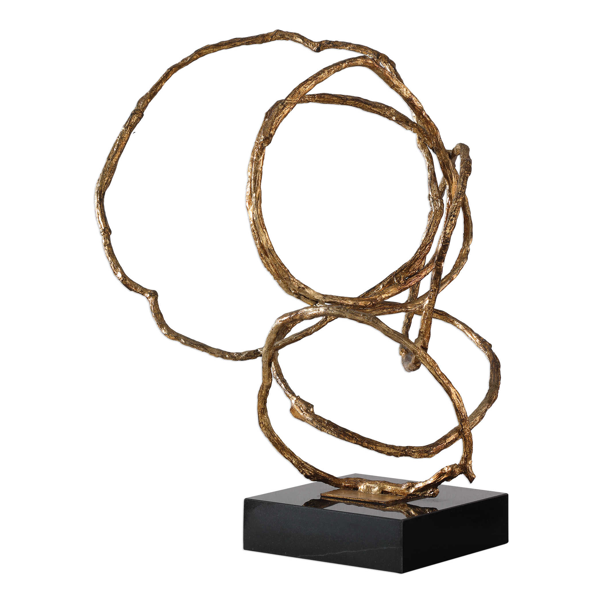 Talya Interlinking Sculpture in Brass