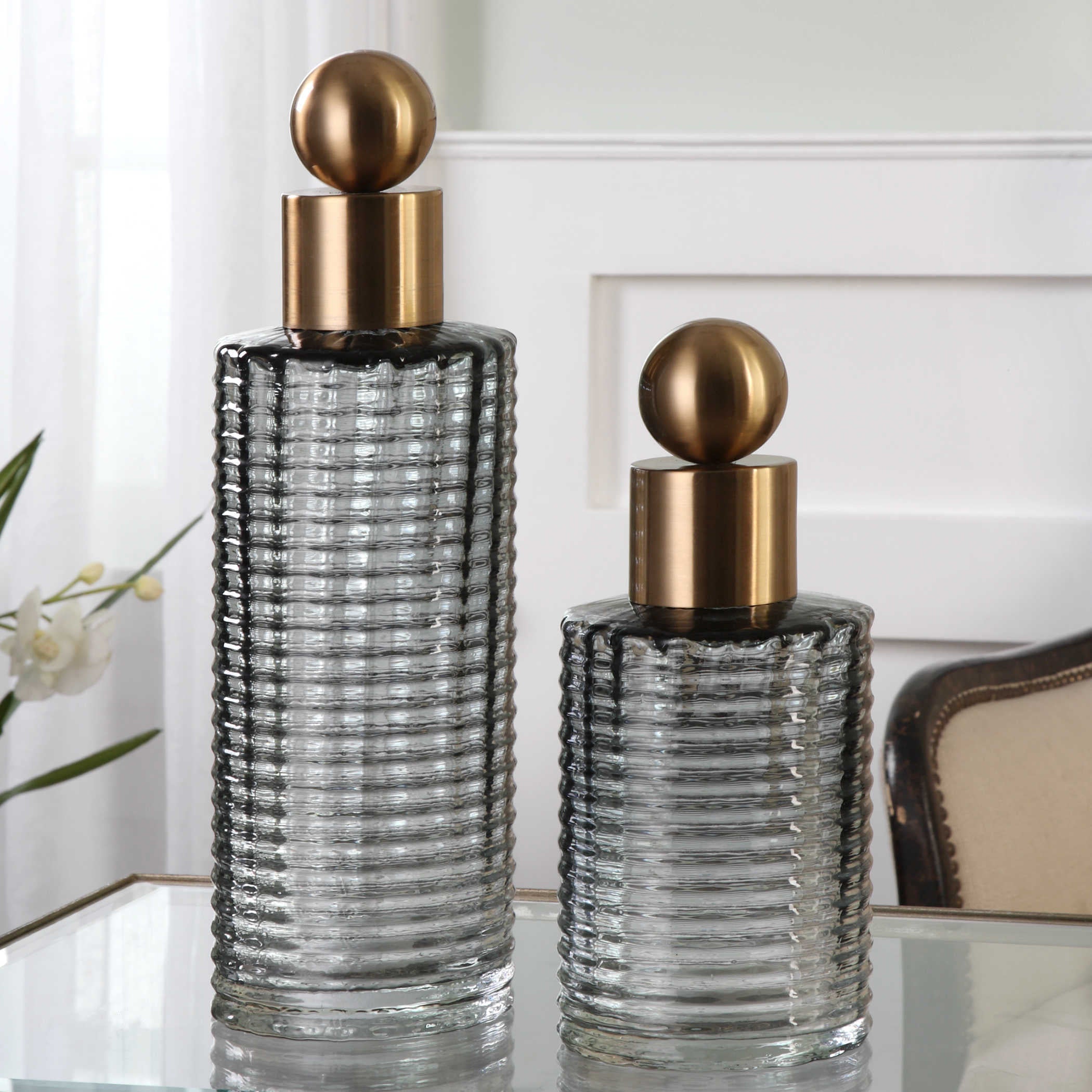 Uttermost Renato Bottles, Set of 2