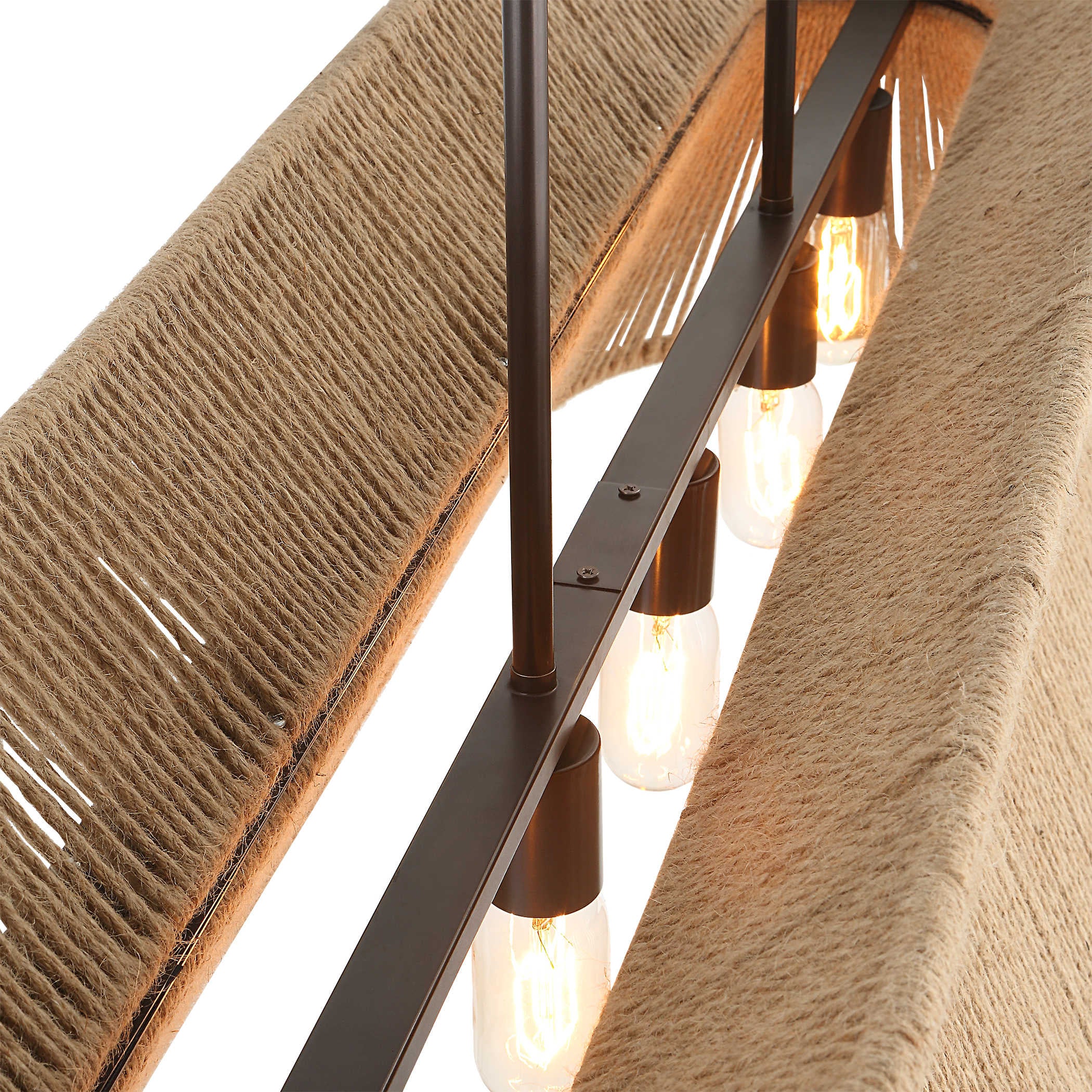 Uttermost Highly Strung 5 Light Linear Pendant in Natural