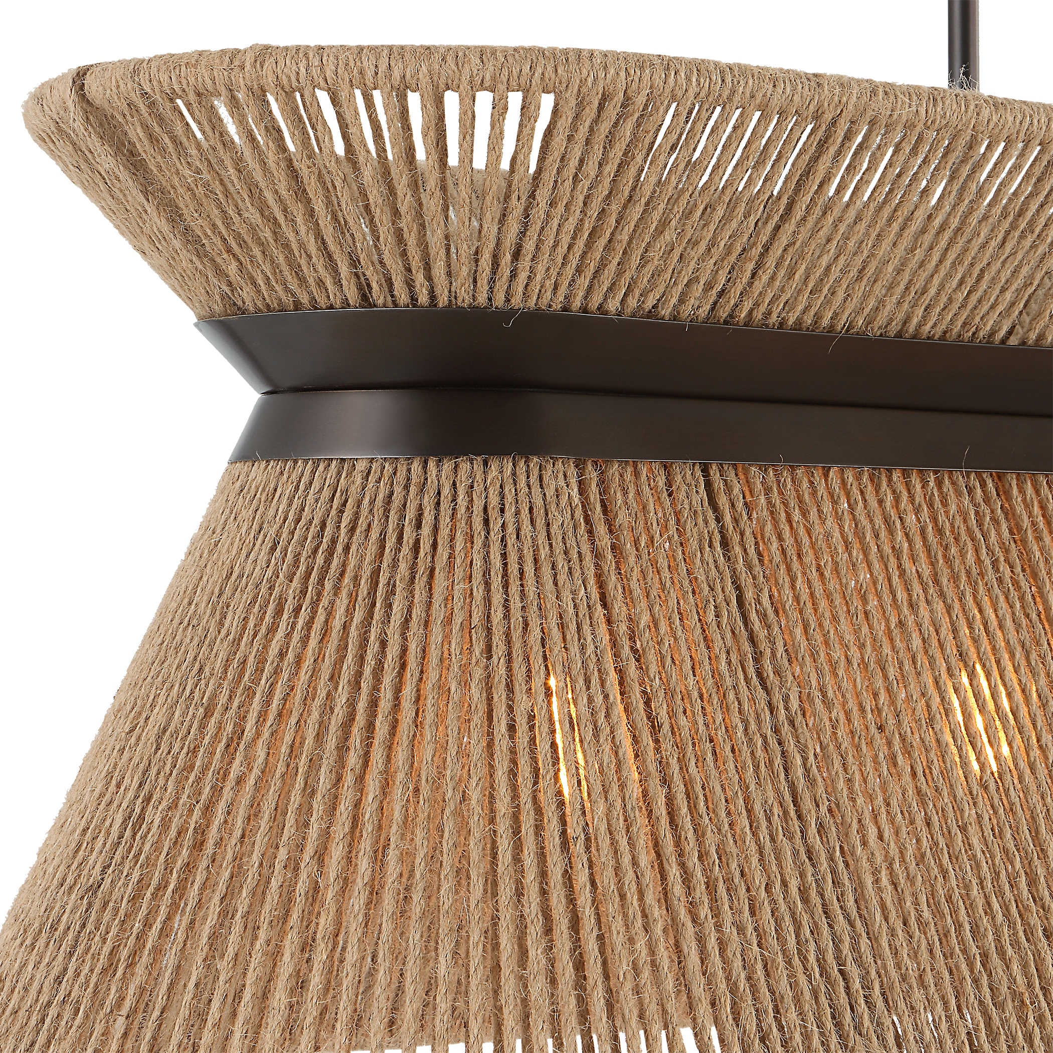Uttermost Highly Strung 5 Light Linear Pendant in Natural