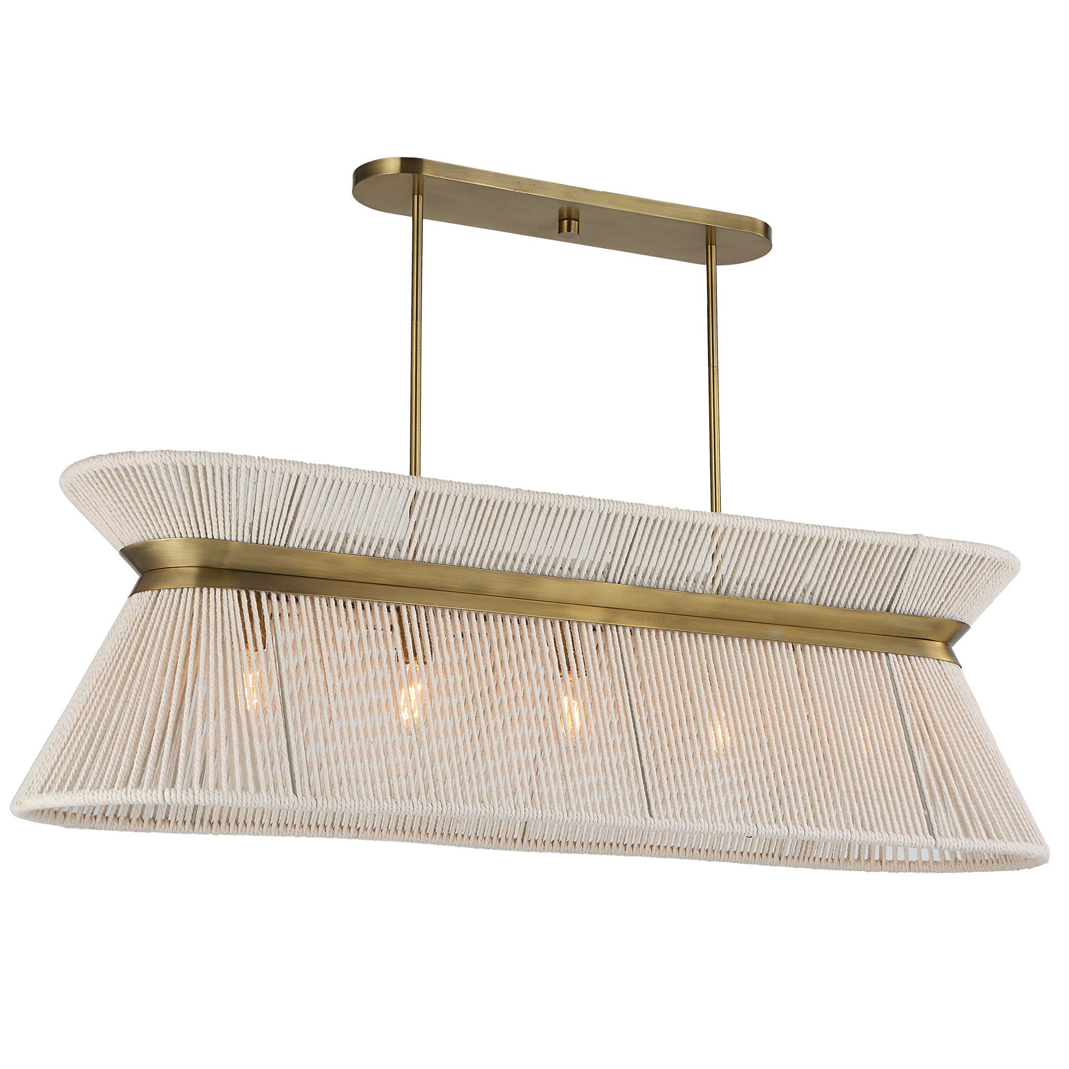 Uttermost Highly Strung 5 Light Linear Pendant in White