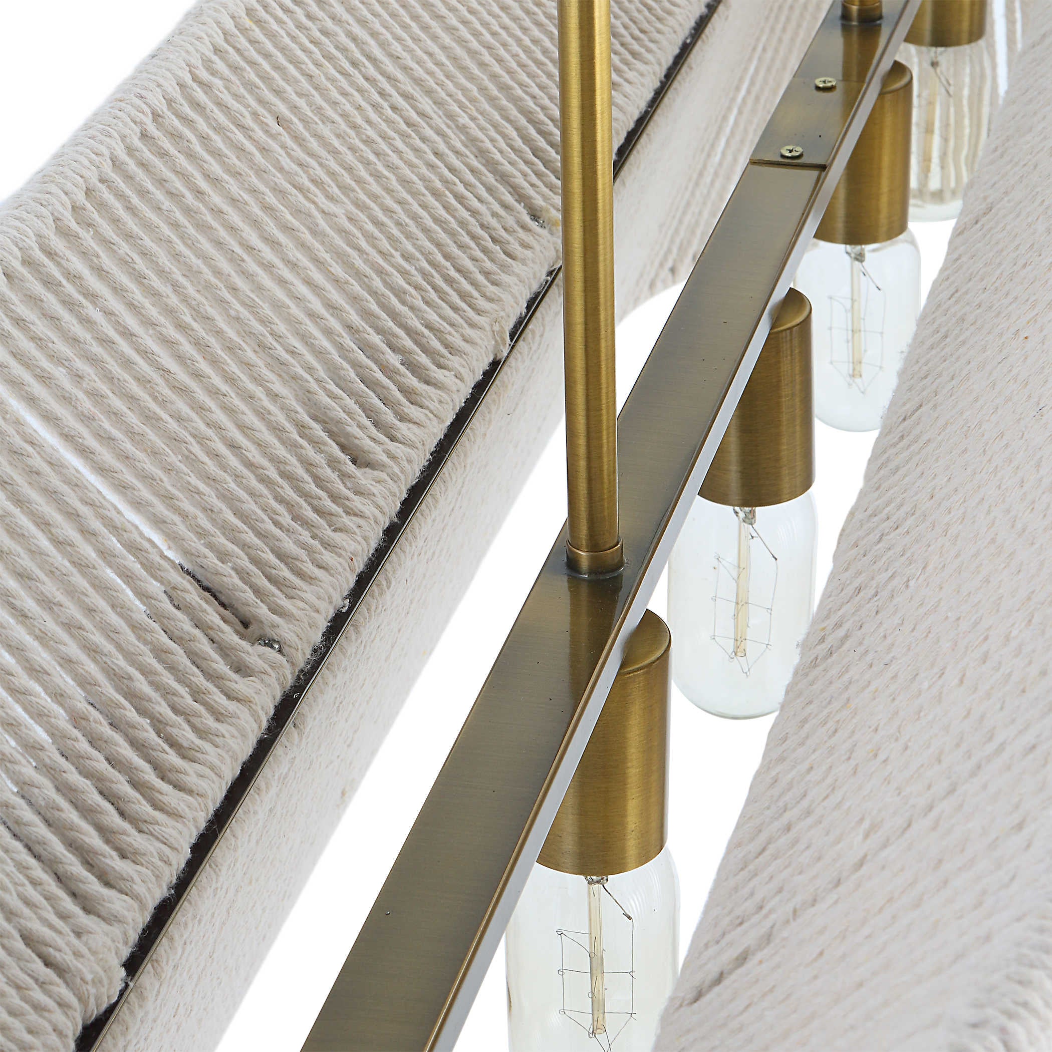 Uttermost Highly Strung 5 Light Linear Pendant in White