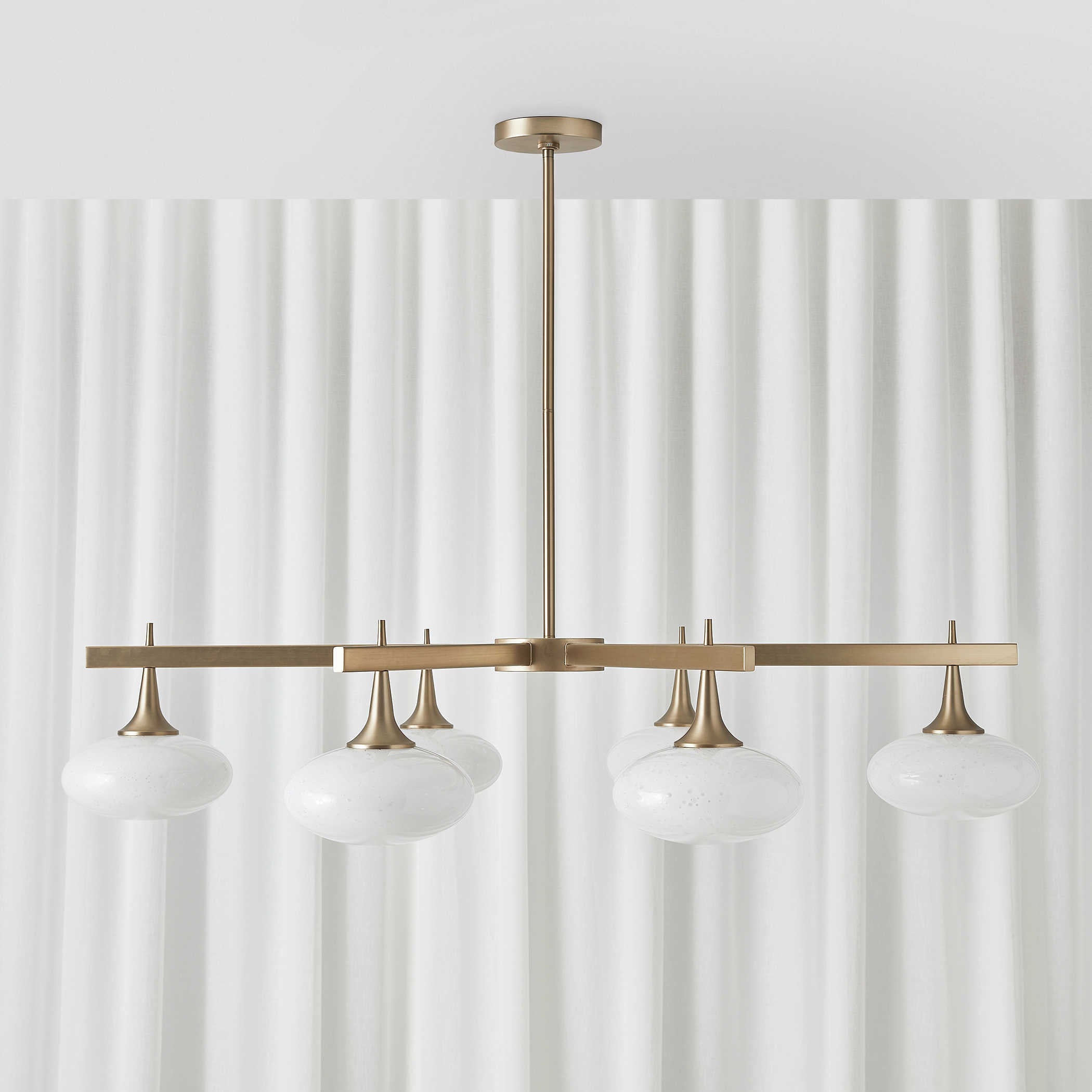 Uttermost Suspension 6 Light Chandelier in Rich Brass