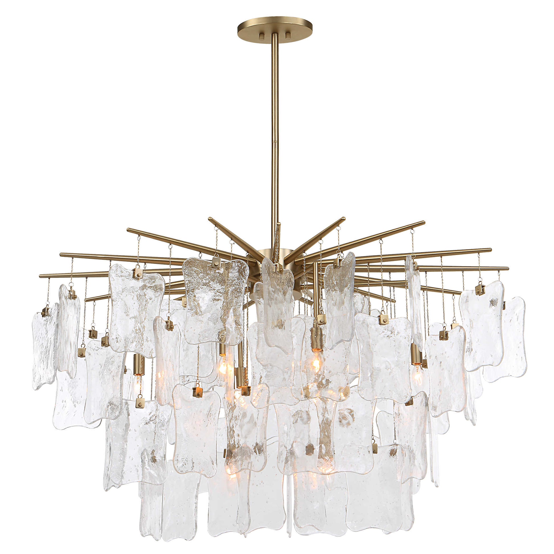 Seeded Shield 8 Light Chandelier