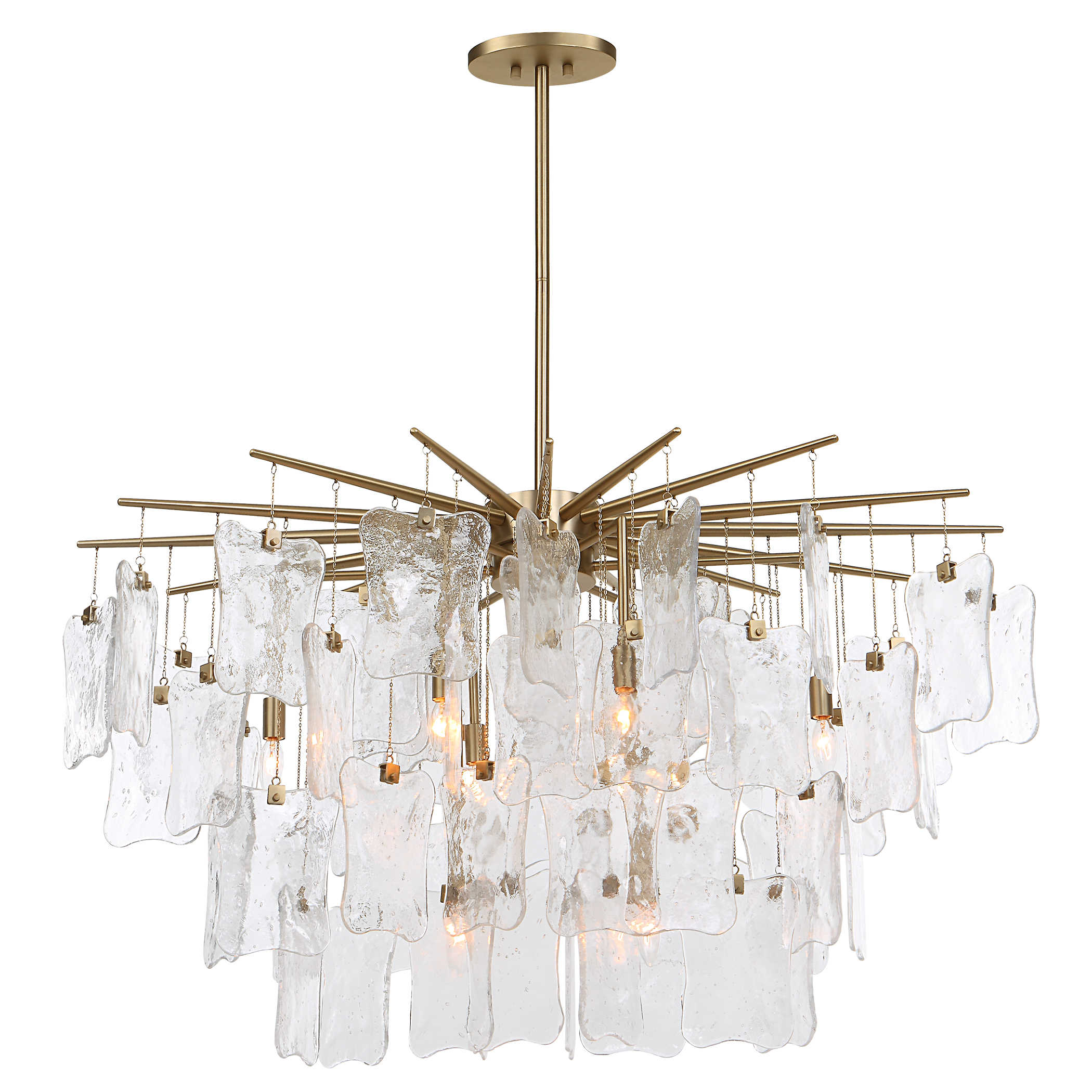 Seeded Shield 8 Light Chandelier