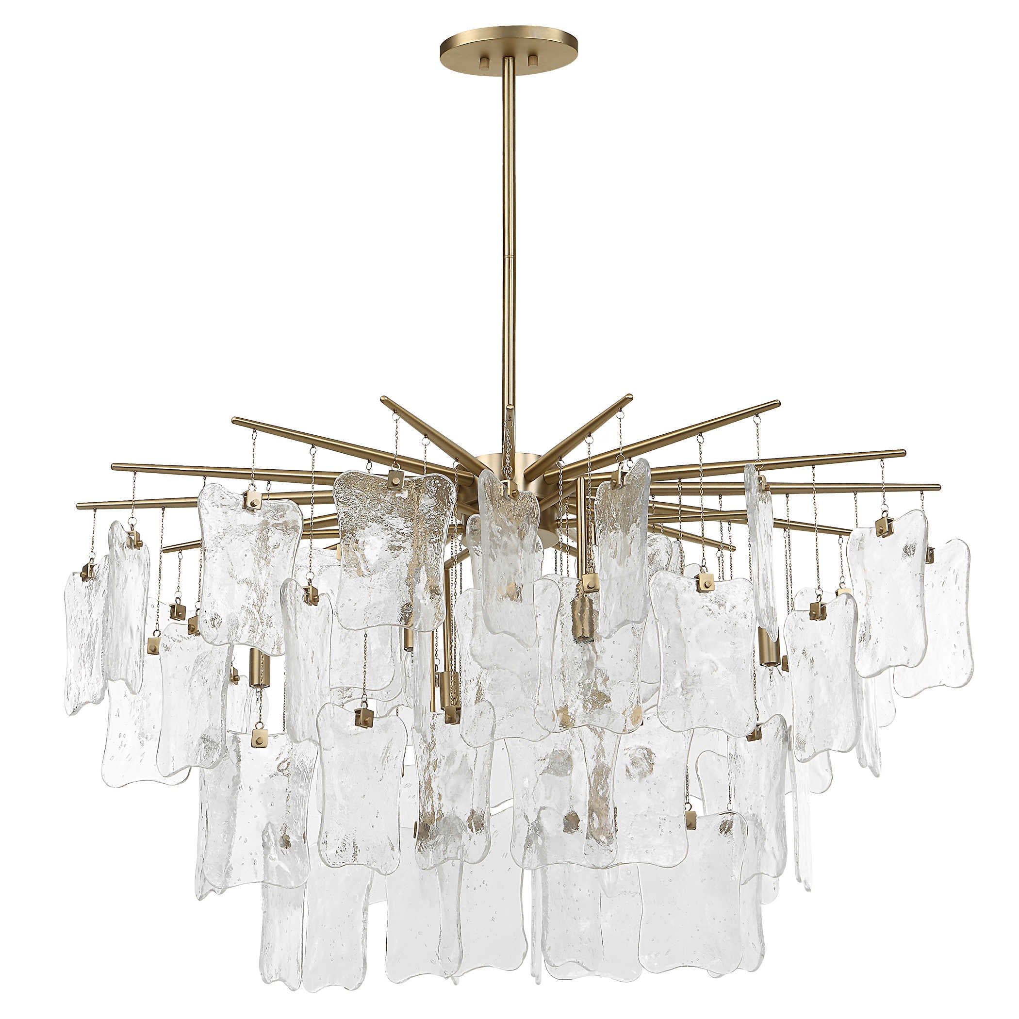 Uttermost Seeded Shield 8 Light Chandelier