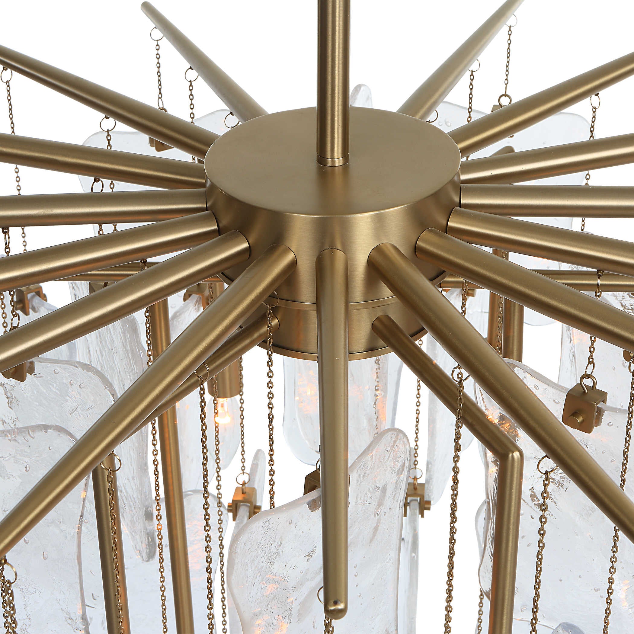 Uttermost Seeded Shield 8 Light Chandelier