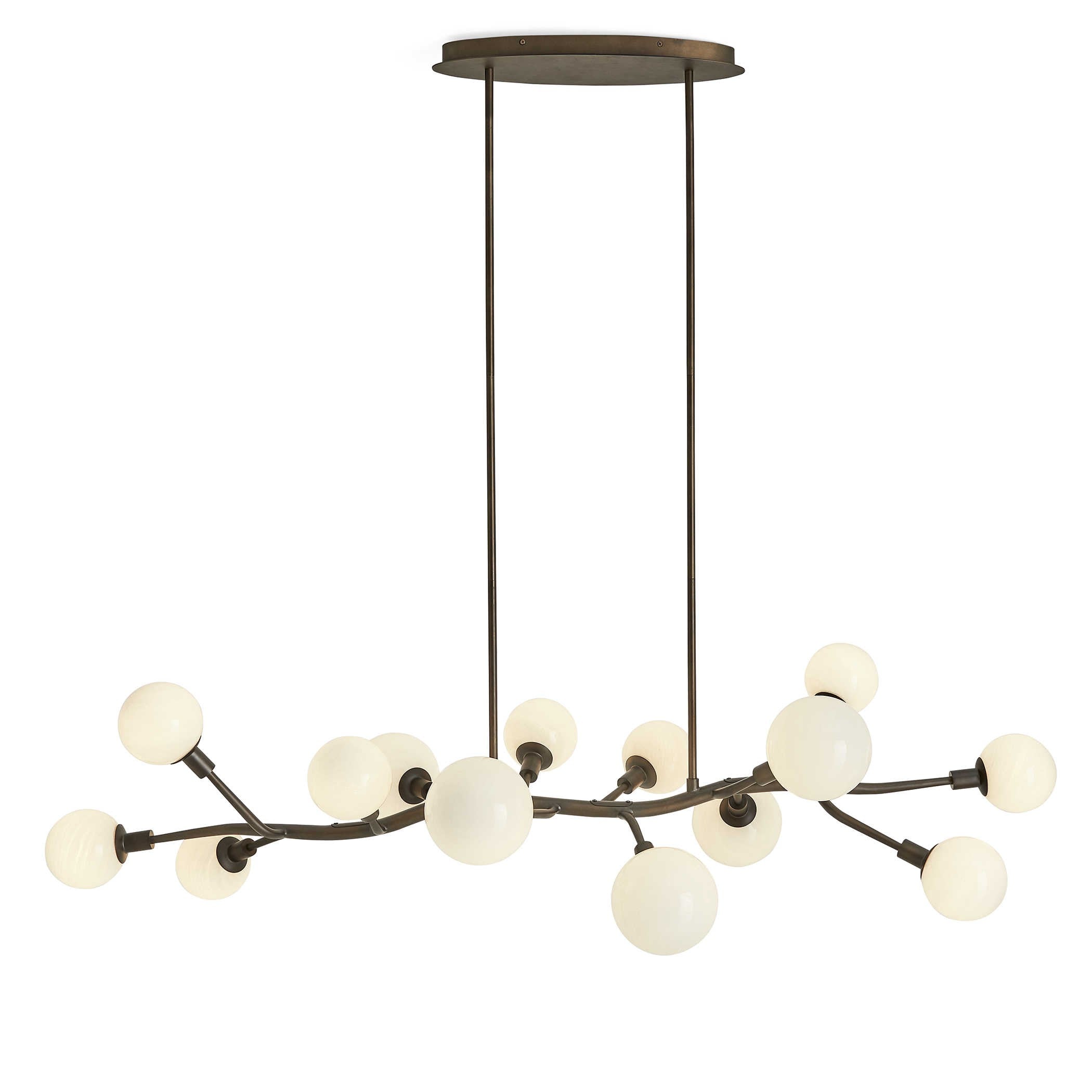 Meandering 14 Light Pendant in Bronze
