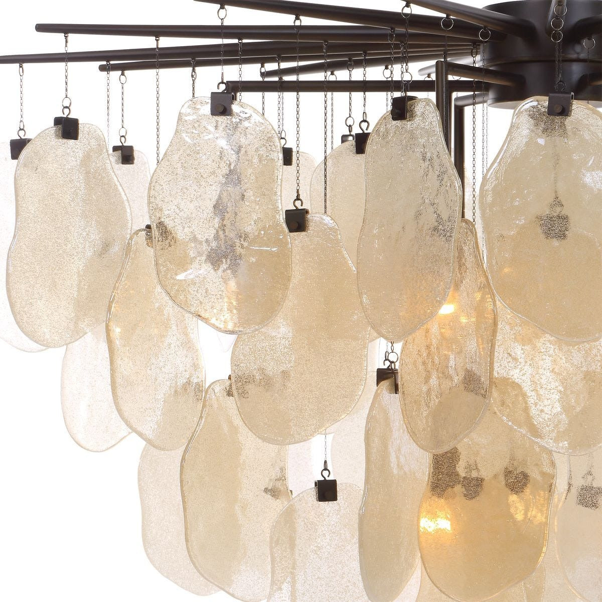Uttermost Seeded Shield 8 Light Chandelier in Champagne